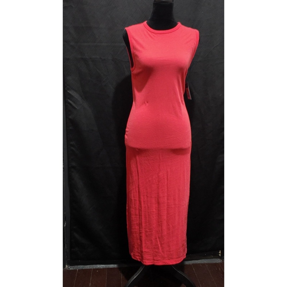 Universal Thread Womens Knit Midi Dress Red Sleeveless Crew Neck XS NWT
